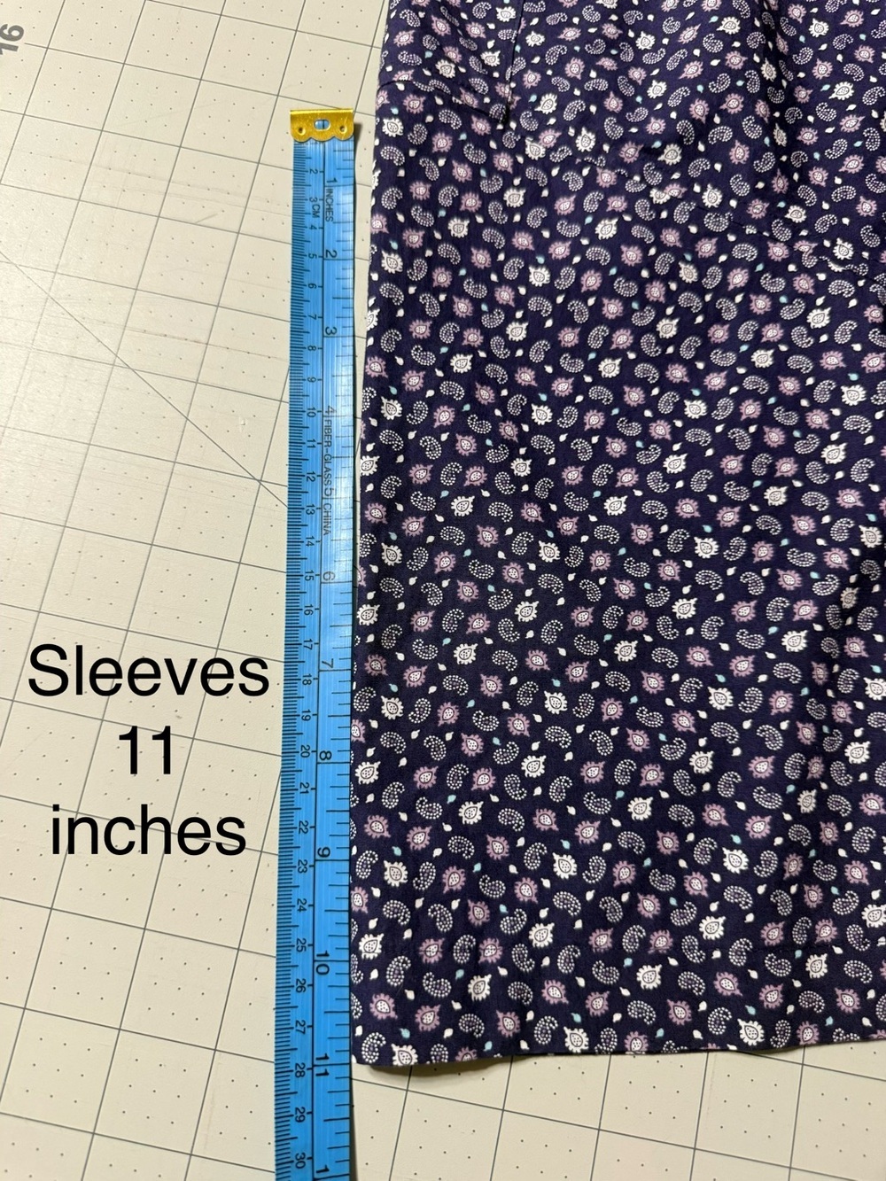 Ariat Purple Short Sleeve Button-Up with White Paisley 0157 - Picture 14 of 15